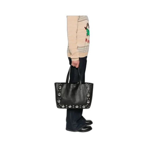Studded Leather Tote Bag