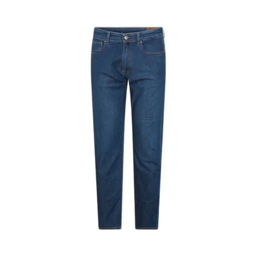 Incotex Blue Division Logo Patch Straight-Leg Jeans
