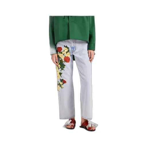 The Barrel Embroidered-Floral Jeans