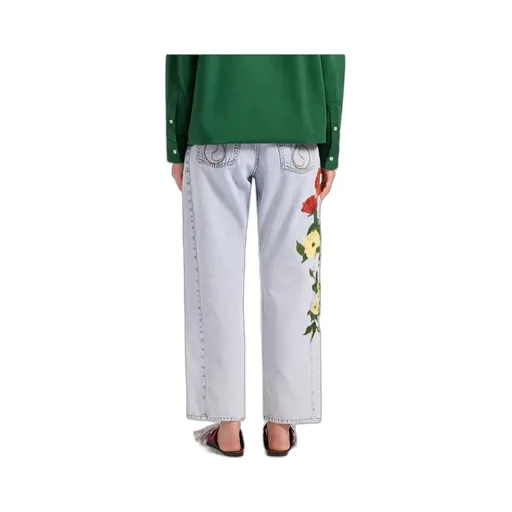 The Barrel Embroidered-Floral Jeans