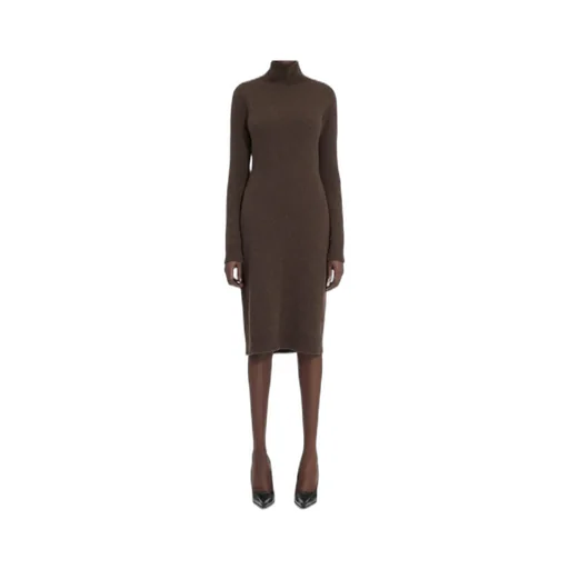 Mm6 Maison Margiela High Neck Long Sleeved Dress
