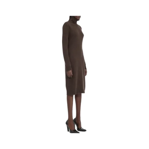 Mm6 Maison Margiela High Neck Long Sleeved Dress