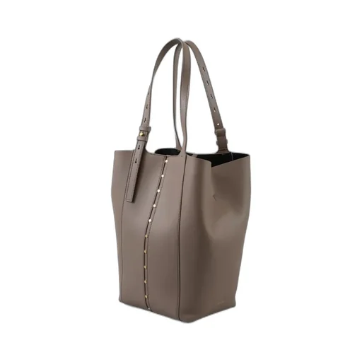 Studded Leather Tote Bag