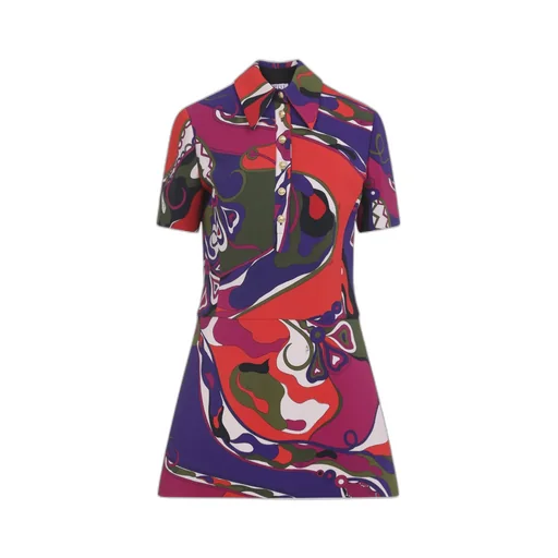 Pucci Abstract-Printed Short-Sleeved Dress