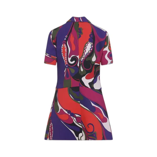 Pucci Abstract-Printed Short-Sleeved Dress