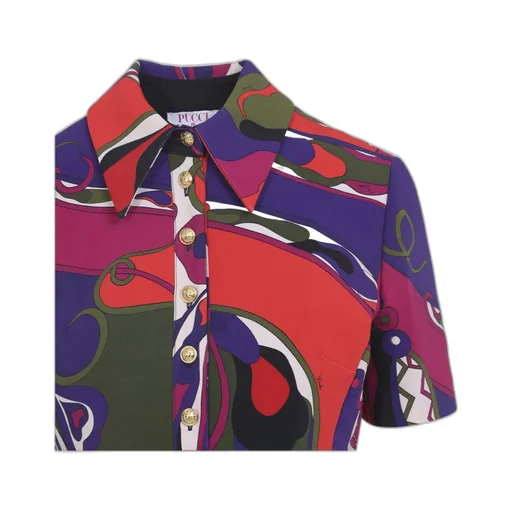 Pucci Abstract-Printed Short-Sleeved Dress