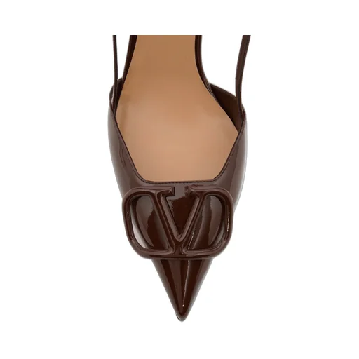 Valentino Vlogo Signature Pointed Toe Slingback Pumps