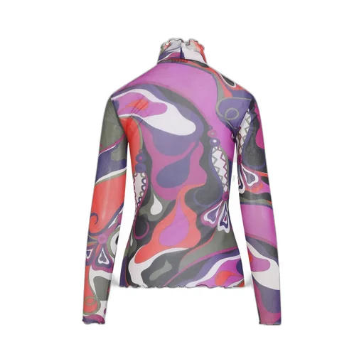 Emilio Pucci Printed Tulle Top