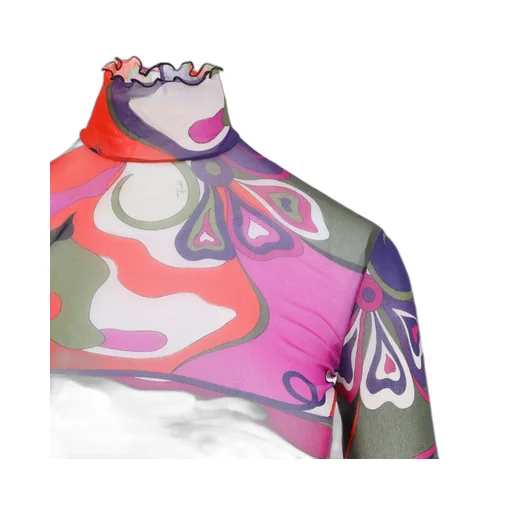 Emilio Pucci Printed Tulle Top