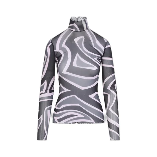 Pucci Abstract Printed High Neck Top