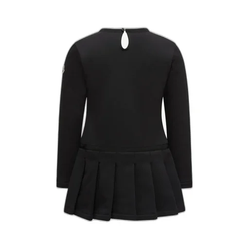 Teddy Logo Pleated Cotton Dress