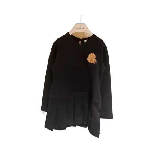Teddy Logo Pleated Cotton Dress