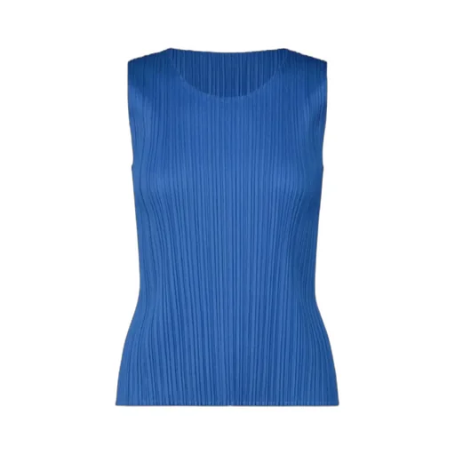 Pleats Please Issey Miyake Crewneck Sleeveless Top