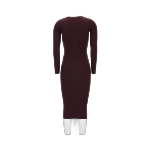 Ribbed Chest-Pocket Midi Dress