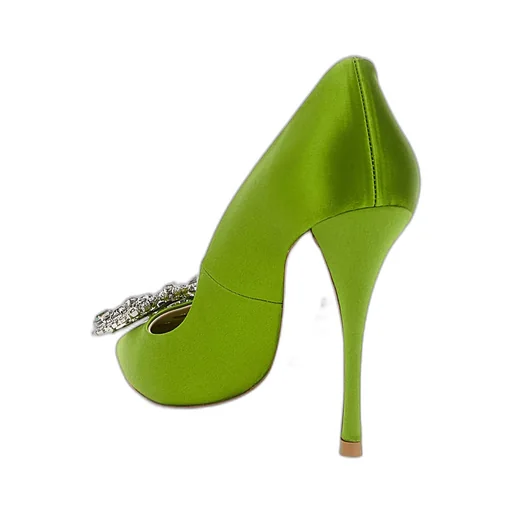 100Mm Flower-Strass Heeled Pumps