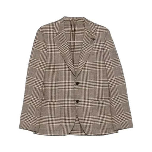Lardini Prince Of Wales Pattern Jacket