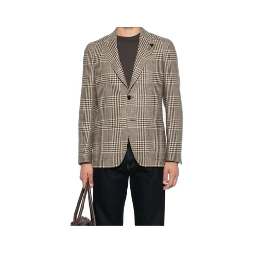 Lardini Prince Of Wales Pattern Jacket