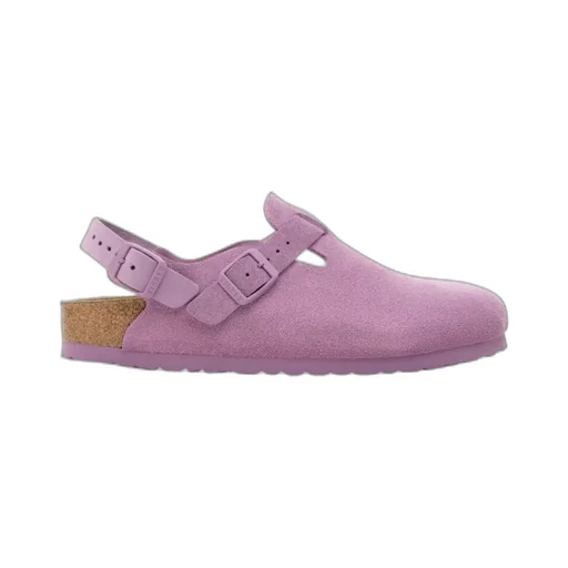 Tokio Buckle-Strap Suede Sandals