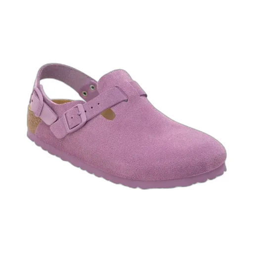 Tokio Buckle-Strap Suede Sandals