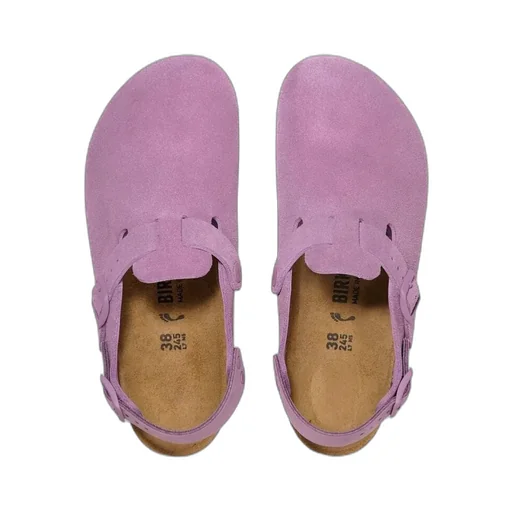 Tokio Buckle-Strap Suede Sandals