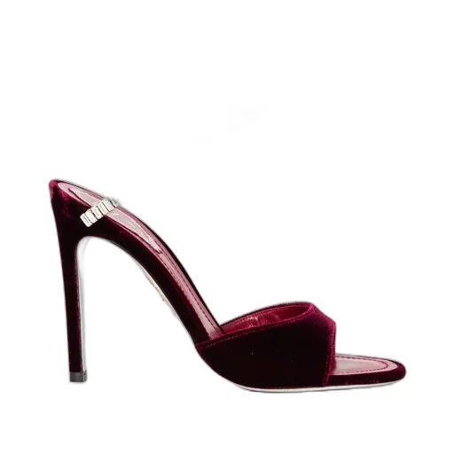 René Caovilla Spark Velvet Sandals