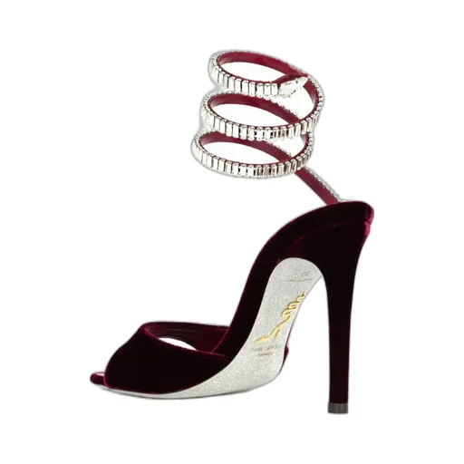 René Caovilla Spark Velvet Sandals