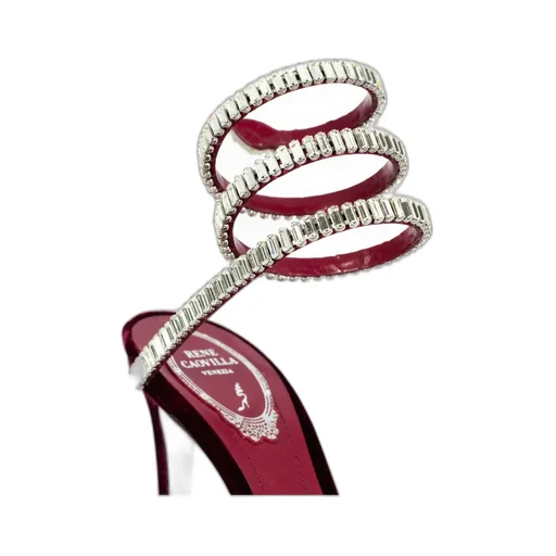 René Caovilla Spark Velvet Sandals