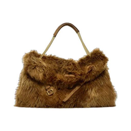 Orciani Chain Linked Faux Fur Tote Bag