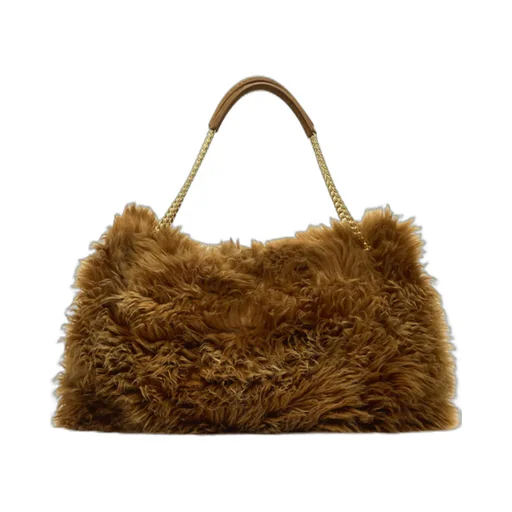 Orciani Chain Linked Faux Fur Tote Bag
