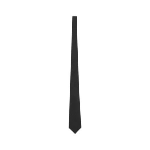 Striped Wide Tie In Silk Jacquard