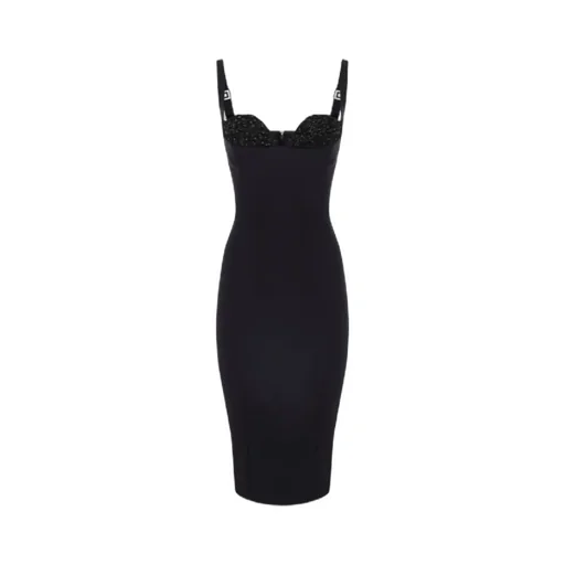 Elisabetta Franchi Embellished Lightweight Crepe Dress