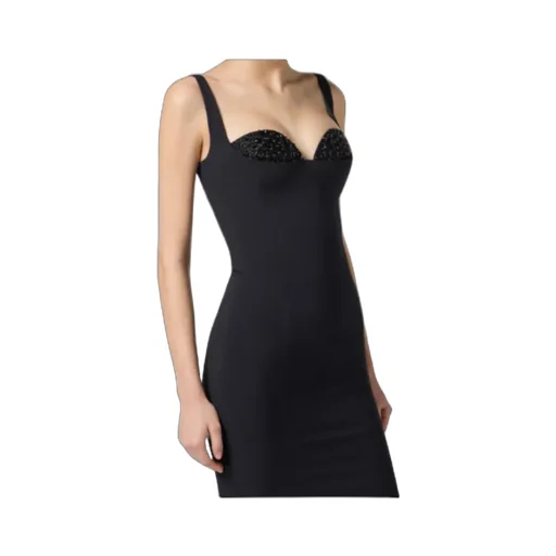 Elisabetta Franchi Embellished Lightweight Crepe Dress