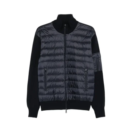 Quilted Wool-Sleeve Jacket