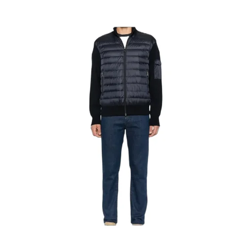 Quilted Wool-Sleeve Jacket