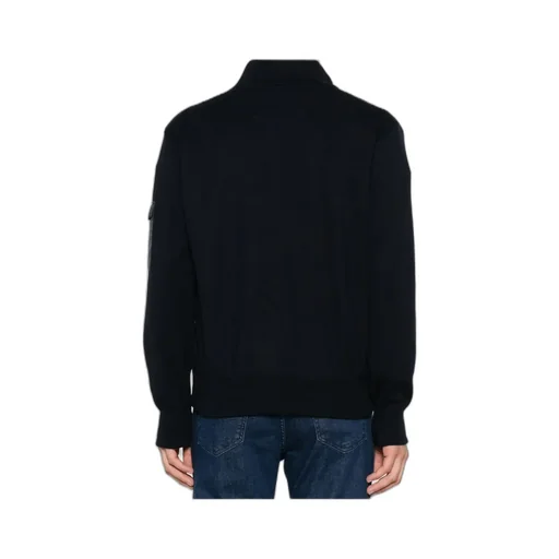 Quilted Wool-Sleeve Jacket