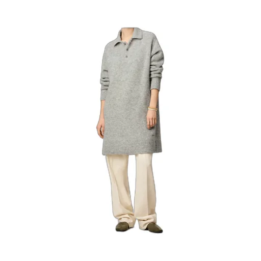 Ami Logo Embroidered Knitted Mini Dress