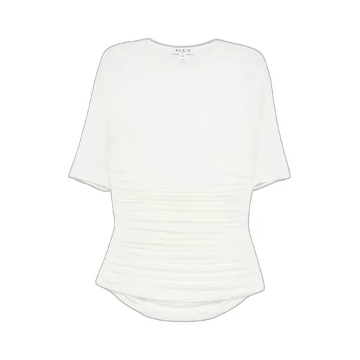 AlaÏA Gather Detailed Jersey T-Shirt