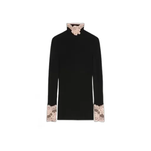 Valentino Lace Detailed Long-Sleeved Jumper