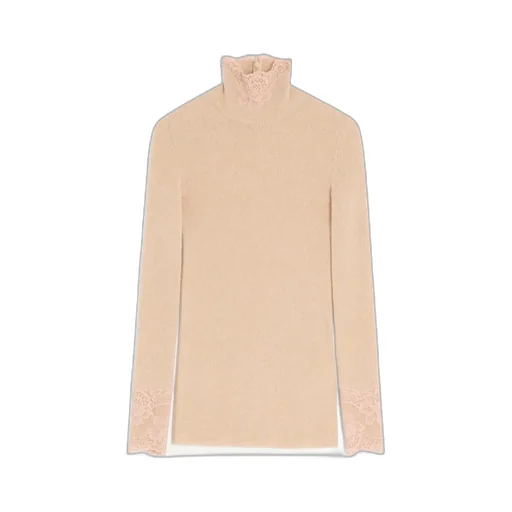 Valentino Lace Detailed Long-Sleeved Jumper