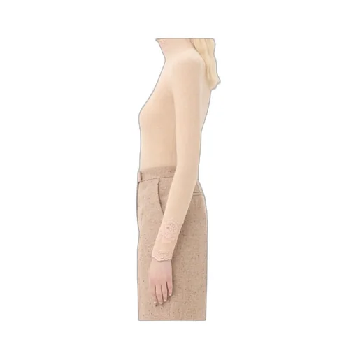 Valentino Lace Detailed Long-Sleeved Jumper