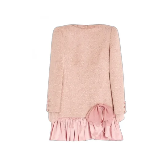 Valentino Bow Detailed Ruffled Mini Dress