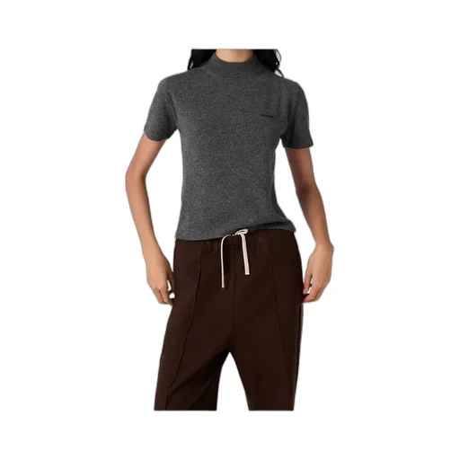 Miu Miu Logo-Intarsia Short-Sleeved Jumper
