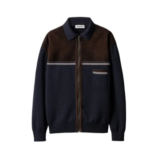 Miu Miu High-Neck Zipped Cardigan