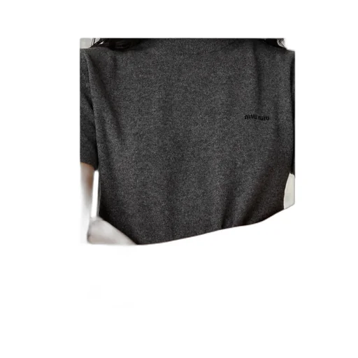 Miu Miu Logo-Intarsia Short-Sleeved Jumper
