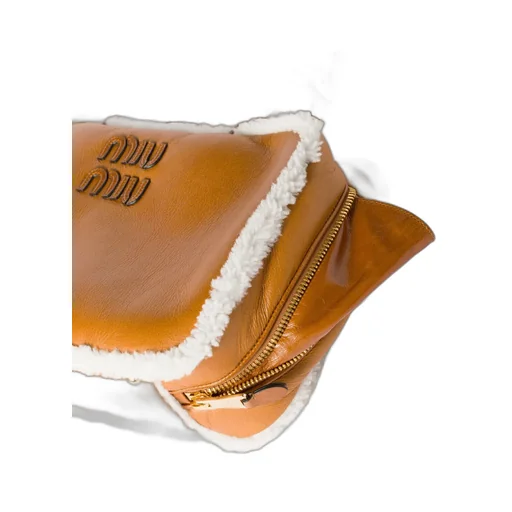 Beau Shearling Top-Handle Bag