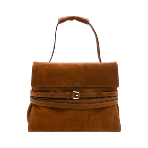 Moschino Logo Embossed Top Handle Bag