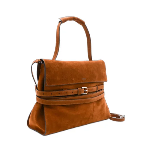 Moschino Logo Embossed Top Handle Bag