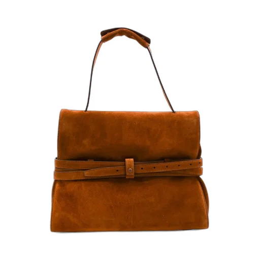 Moschino Logo Embossed Top Handle Bag
