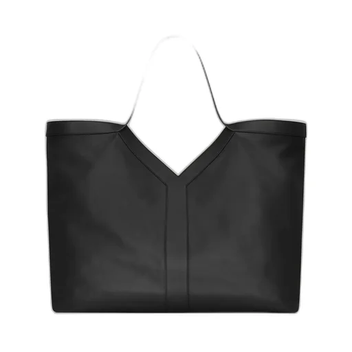 Y Maxi Tote In Grained Leather