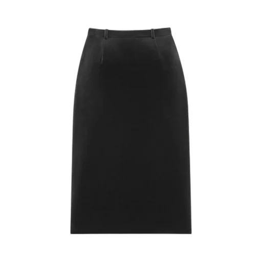 Midi Wrap Skirt In Cotton Velvet